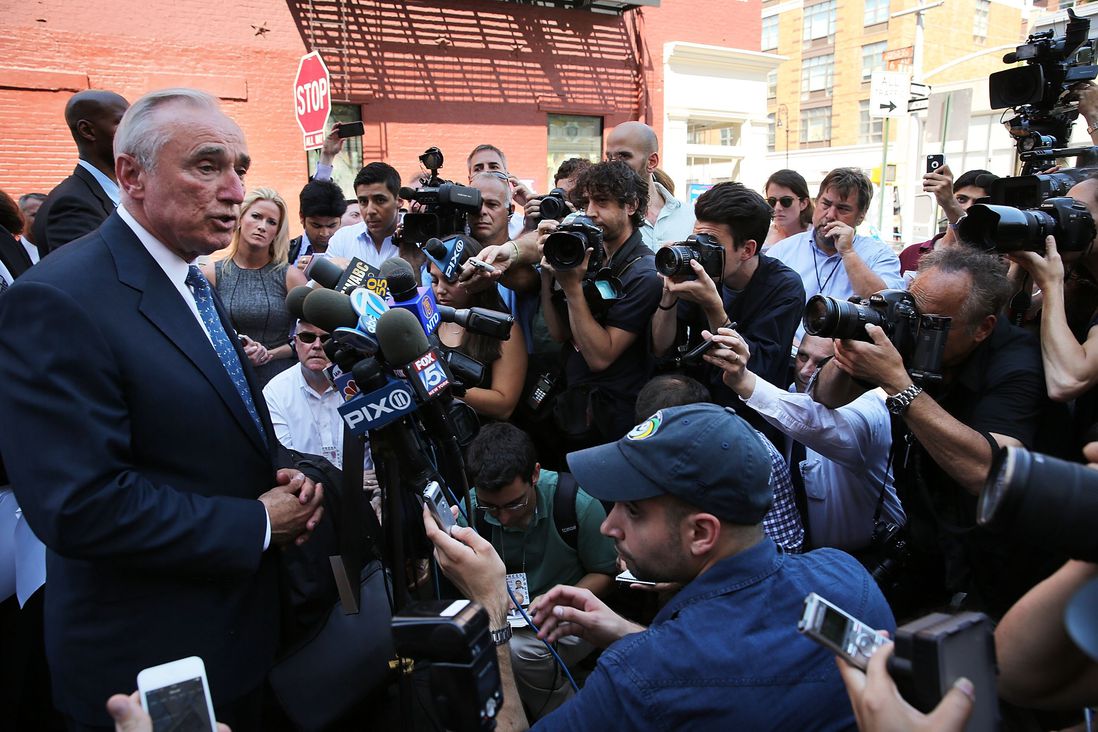 Police Commissioner Bratton addresses the media (Getty Images)